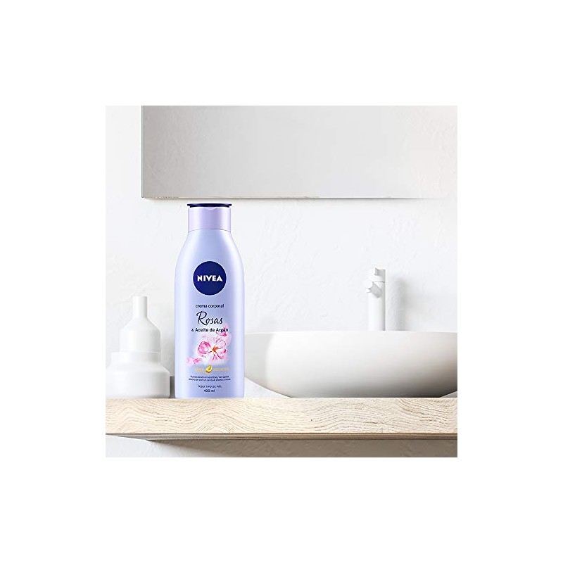 NIVEA Crema Corporal Humectante Senses Rosas y Aceite de rgan
