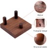 WAYUTO Walnut Crystal Display Stand Rock Display Holder Three-Peg Display