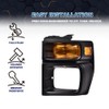 PIT66 Headlight Trim Bezel with Parking Turn Signal Light,Compatible with