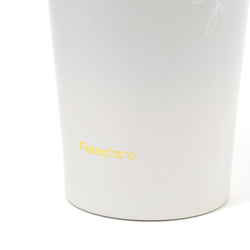 Francfranc GS Pair Stainless Steel Tumblers Flower & Leaf