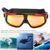 Adult Large Frame Waterproof Antifog Swimming Goggles Electroplate Plain Glass