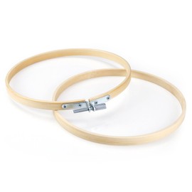 Pllieay 6 Pieces 6 inch/ 15cm Round Embroidery Hoops Bamboo Circle Cross Stitch Hoop Rings for Craft Sewing