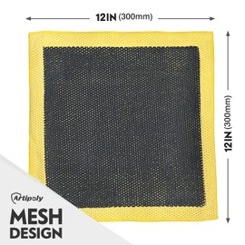 ARTIPOLY Clay Decontamination Towel - Professional Detail Products - Proven Cleaning & Release of Paint Contaminants; Increase Wax & Sealant Bond; Enhance Paint Gloss & Color; Fine Grade (12x12inches)