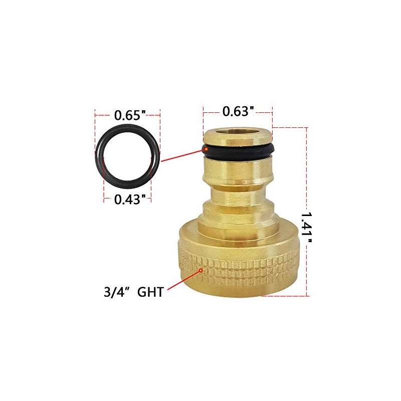 Durable Brass Quick Connect Garden Hose Fittings - 3/4 Inch