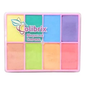 Maquillaje Colibrix Paletita Tonos Pastel Base De Agua