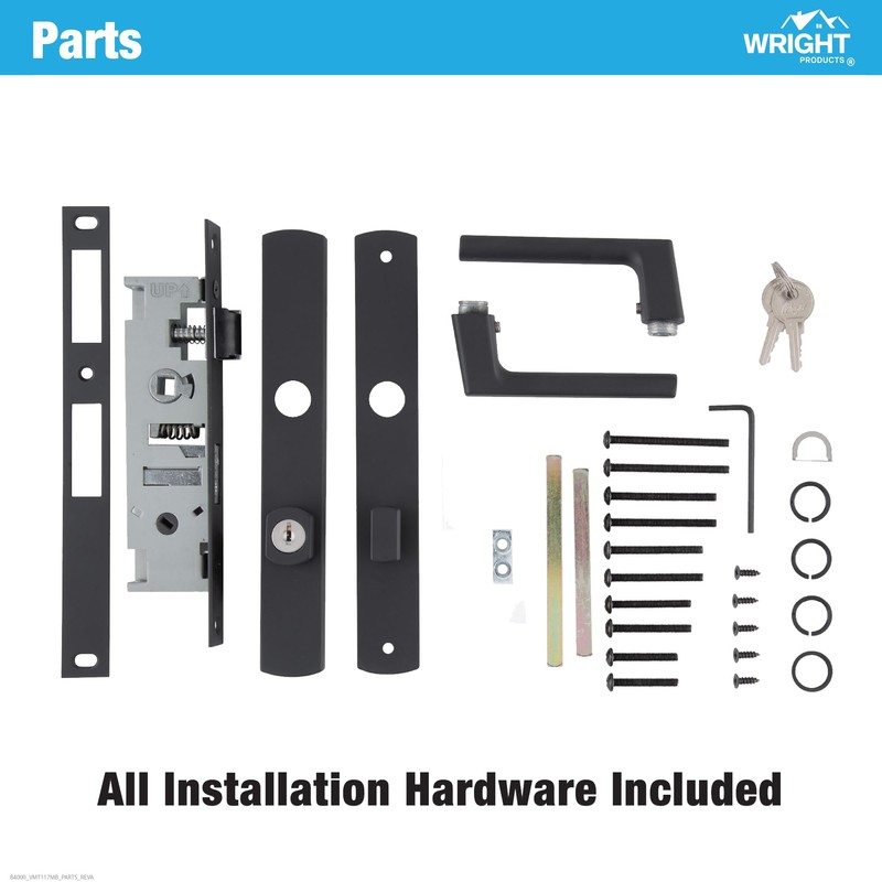 Wright Products - Mortise Keyed Lever Mount Latch with Deadbolt