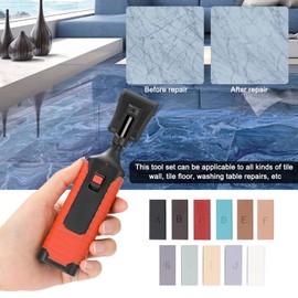 Ceramic Tile Repairing Tool Set Multifunction DIY Repairing Tool Set Household Home Tools Convenient Labor Saving Scratch Repairing Crack Fill Tile Surface Repairing Tool Set with 11 Wax Bars