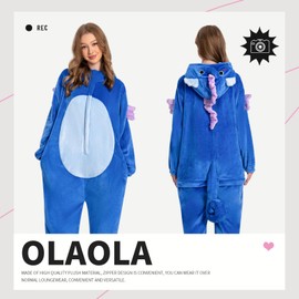 OLAOLA Adult Animal Onesie, Unisex Seahorses Onesies, Plush Cosplay Pajamas, One Piece Sleepwear Costume, Medium