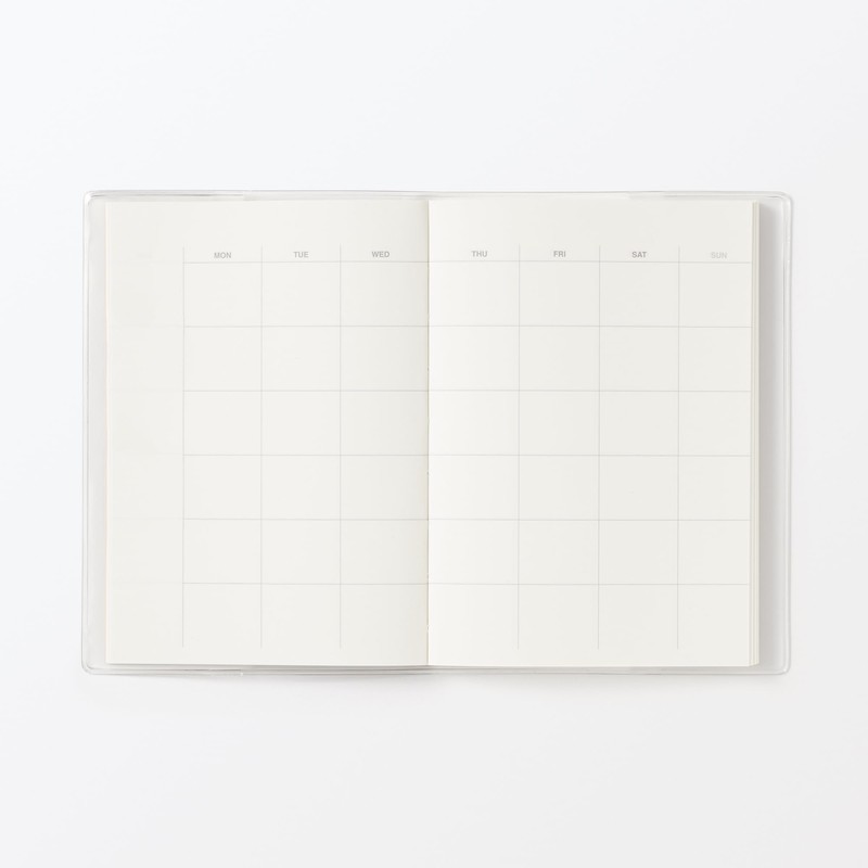 Mu-in Ryohin Blank Schedule Notebook without Dates Monthly/Daily A6 Monthly