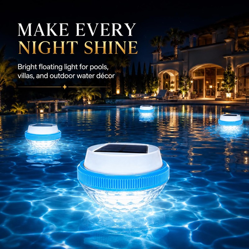 Damijda Solar Floating Pool Light for Above Ground & Inground