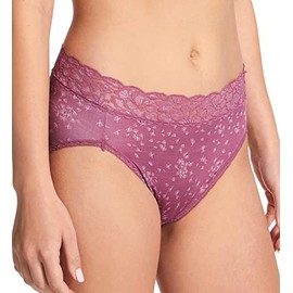 Vanity Fair Women's Flattering Lace Ultimate Comfort Hi-Cut Panty 13280, Whisked Away Print, 7