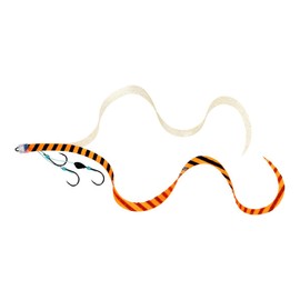 Daiwa Tairaba Red Fang Replacement Unit Beta SS Overkill Curly 3 Needles Orange Zebra + Gold Glitter