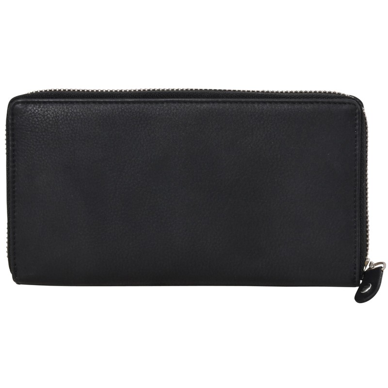 Gusti Iris Women's Leather Wallet Vintage Leather, black, Retro