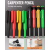 Nicpro 4 Pack Carpenter Pencil with Sharpener & Cap, Mechanical