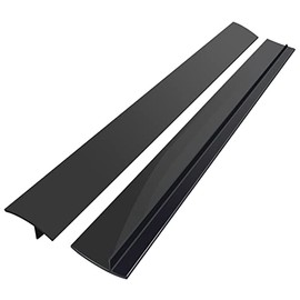 Silicone Stove Counter Gap Cover (2 Pack), Heat Resistant Wide & Long Gap Cap Fillers Used for Protect Gap Filler Sealing Spills in Kitchen Counter, Stovetops- Heat-Resistant (21 inches, Black)