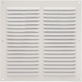 Amig - Square Aluminium Ventilation Grille with Mosquito Net | Ventilation Grille for Air Outlets | Ideal for Kitchen and Bathroom Ceilings | Dimensions: 200 x 200 mm | Colour: White