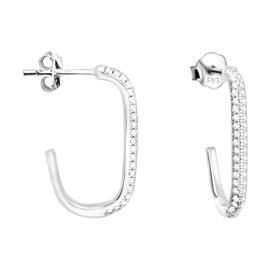 SOFIA MILANI - Women's Earrings 925 Silver – Zirconia Earrings, Sterling Silver, Zircon