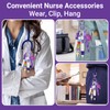Divguf Mini Nurse Badge Accessories Set with Reel and Pen,