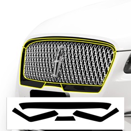 BOGAR TECH DESIGNS for Lincoln MKZ 2017-2020 Outer Front Chrome Delete Overlay, Gloss Black