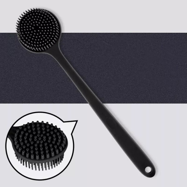 Unbranded Soft Silicone Back Scrubber Shower Body Brush with Long