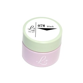 Color Gel Domestic Cosmetics Registered Gel Nail Matte Color 0.2 oz (5 g) LED / UV Light Compatible 07M Black Pro Nail Single Item Black