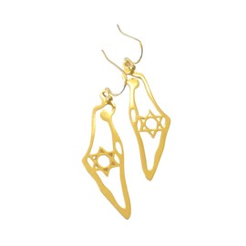 Star Of David Earrings Map Of Israel Earrings Religious Earrings Judaica Gift