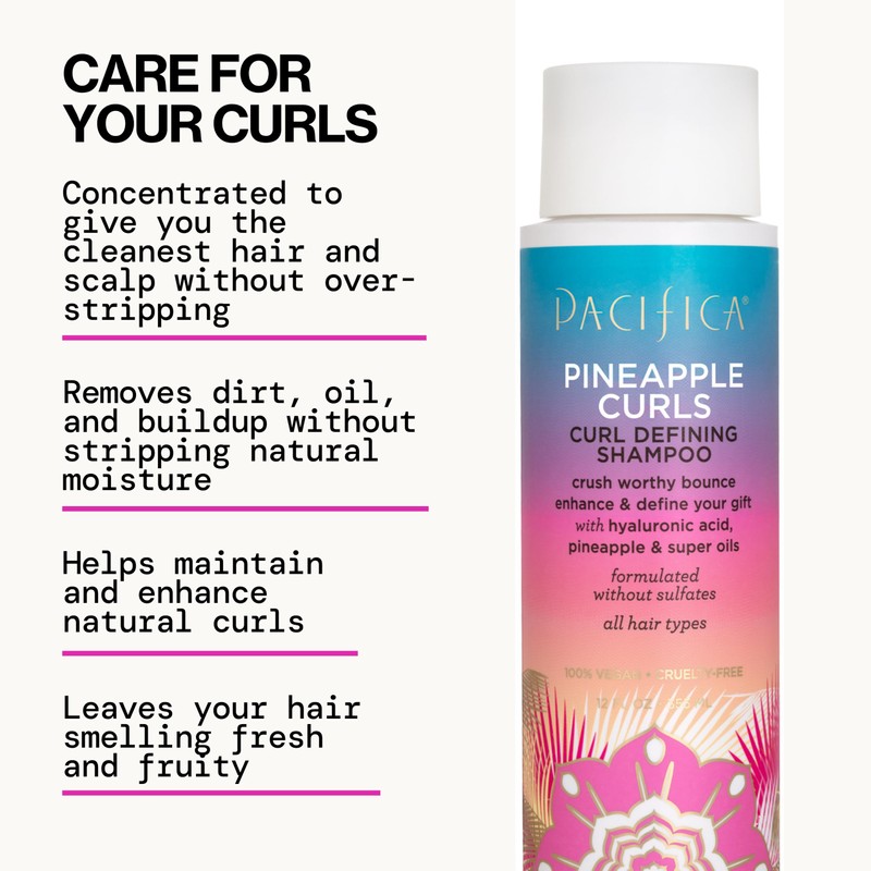 Pacifica Beauty 12.0 Fl Oz Pineapple Curls Curl Enhancing Shampoo