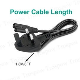 Fig 8 Power Cable Replacement for JBL Partybox Encore Essential On The Go Speaker Mains UK Plug Lead AC Cord