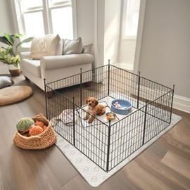 FXW MiniPaws Dog Playpen Designed for Puppies/Small Dogs, Expandable Dog Pen for Indoor/Outdoor Use, 24 inch 8 Panels