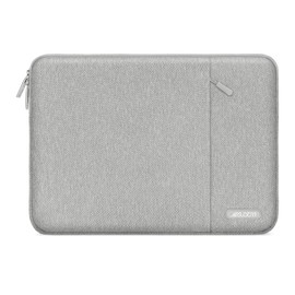 MOSISO Laptop Case 13.3 inch, 13-13.3 inch Laptop Sleeve Compatible with MacBook Air/Pro 13 / Pro 14, HP Dell ASUS Lenovo Notebook, Polyester Vertical Computer Sleeve Bag with Pocket, Gray