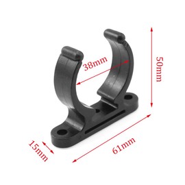 ZYAMY 2PCS Boat Hook Rack Nylon Boat Ladder Clamp Paddle Stove Clamp Diameter 1.5 Inch Snap On Pipe Clamp Yacht Boat Hardware for Storing Boat Hooks Paddles Harpoons Mops Flashlights Black