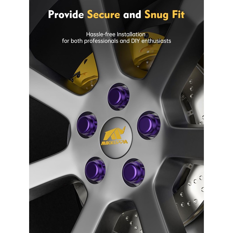 MIKKUPPA M12x1.5 Lug Nuts Purple - Replacement for 1994-2013 Chevy
