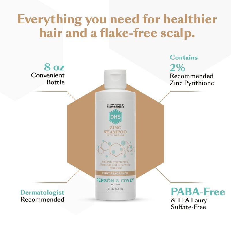 DHS Zinc Shampoo – Dandruff Shampoo – for Flaky and