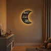 Crescent Moon Shelf with LED Light, Trinket Display Shelf &