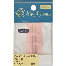 TOHO ビーズステッチ専用針 長さ約51mm 太さ約0.36mm PN-2 4本入り