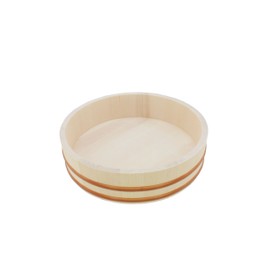 BambooMN 11.8" Hangiri Oke Sushi Rice Cooling Bowl/Tub, 1 Piece - Medium