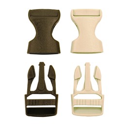 Floatdream Pack of 30 Side Plastic Mini Buckles, Plastic Mini Buckles, for Backpack Accessories, Tent Webbing, Pet Belt Interface (Black and White), black