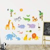 DECOWALL DW-1513N Jungle Animals Jungle Animals Wall Sticker Wall Decoration