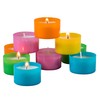 Stonebriar 96 Pack Multicolor Tea Lights, Colorful Tea Candles, Unscented,