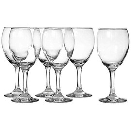 White Wine Glasses, 8.25 Ounce Wine Glass, Set of 6 Thick and Durable, Dishwasher Safe, Empire Collection, Perfect for Parties, Weddings, and Everyday Great Gift Idea
