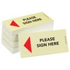 PRICARO Sticky Note "Please Sign Here", Arrow Left, 100 Sheets,