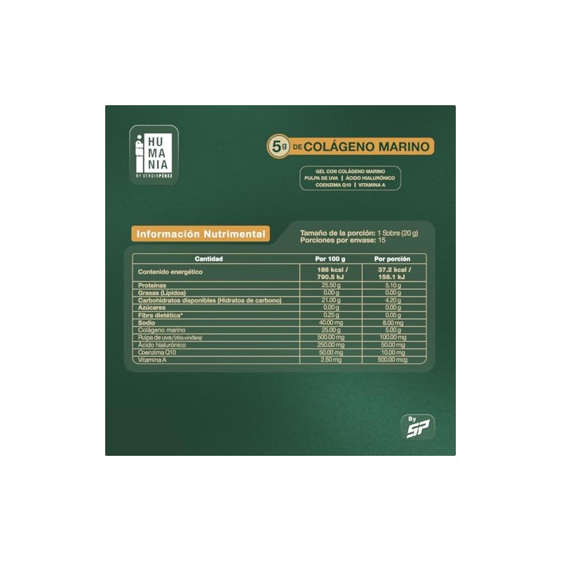 SP HUMANIA Colágeno Marino en Gel 15 sobres 300 g