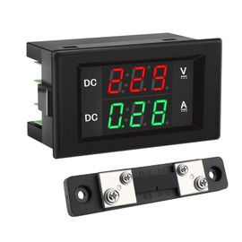 DROK DC 4.5-100V Digital Voltmeter Ammeter Multimeter Panel, DC Amp Meter Voltage Meter, Current Meter 0-50A Volt Tester, LED Display Voltage Gauge for Automotive Motor Battery