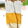 SEIWEI 1 Pair Beekeeping Gloves, Goatskin Leather Beekeeper Glover with