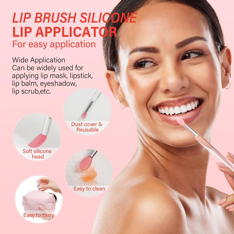 Lip Mask Set 4 Pcs, Overnight Lip Sleeping Mask with