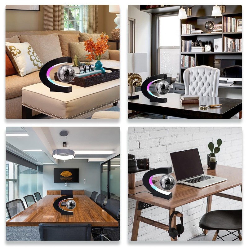 Dracarys ABS Black Floating Globe Premium Quality Ideal for Decoration