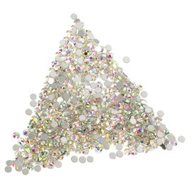 STOBOK DIY Nail Art Gems Flatback Crystal Glass Rhinestones Multi Sizes for Acrylic Nails