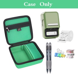 Aproca Green Portable Hard Storage Case, for NIIMBOT B21 Inkless Label Maker Portable Label Printer and Label Tapes
