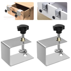 C Clamps Desk Cabinet Table Drawer Front Fixing Clamp Climp Clip Clips Metal Woodworking Tools Universal Adjustable Installation, 2 Pcs