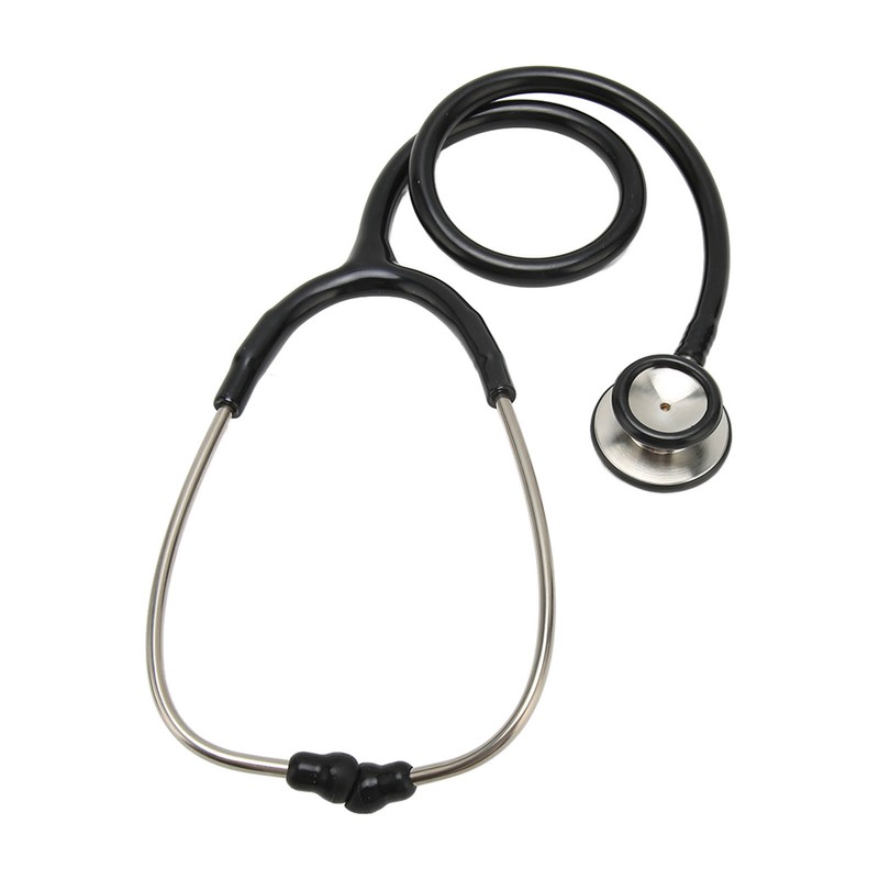 Medical Stethoscope Dual Head Clear Transmission Soft Ear Plugs Stainless